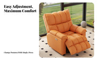Adjustable Recline Electric Rocking Recliner Full Body Support Single Sofa 360-Degree Swivel Lounge Chair Ergonomic Design for Adults, Home Theater Enthusiasts, Seniors, Living Room, Bedroom