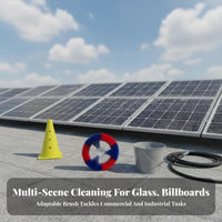 Replaceable Solar Panel Cleaning Brush Scratch-Clear Electric Solar Panel Cleaning Brush Resistant Electric Scrubber Replacement Head Easy Installation for Professional Cleaners, Maintenance Workers, Homeowners