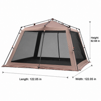 3m x 3m Automatic Setup Beach Tent, Oxford Cloth Canopy Tent Sun Shelter, all-season Outdoor Instant for Beach Outings