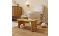 Bamboo Toilet Stool Moisture-Resistant Bathroom Poop Stool Toilet Footrest Strong Load-Bearing Space-Saving