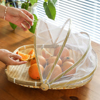 Bamboo Food Mesh Cover Dish Cover Covered Fruit Basket