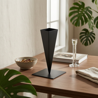 Geometric Vase Decorative Iron Vase Stylish for Living Room, Decorators