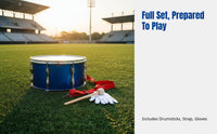 Stainless Steel Marching Drum, Student Percussion Group, School Band, Drumsticks & Gloves Included