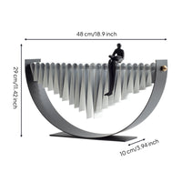 Creative Person Statue Artistic Modern Metal Statue Light Luxury Style Abstract Figure Sculpture for Living Room, Entryway