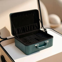 Portable Bracelet Case Travel-Ready Bangle Box Hard-Shell Jewelry Box with Handle Padded for Boutique Display