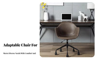 Height Adjustable Armless rotating Chair effortless Rolling Casters Office Furniture Modern Minimalist design Desk Seat Ergonomic Design for Streamers, Makeup lovers, Students, Study Room, Bedroom