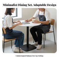 Modern Design Square Dining Set for 4 Stable Construction 5-Piece Dining collection Space-Saving Cafe Furniture adaptable for Homeowners, Business Owners, Families, Restaurant, Reception Area, Kitchen