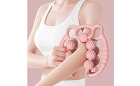 Manual Roller Massager with 13 Balls Textured Loop Massager Compact Massage Ball Roller Non-Slip for Athletes