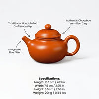 Handmade Chinese Yixing Teapot for Loose Leaf Tea, Small Capacity Artisanal Tea Pot, Tea Vessel for Loose Leaf, Yixing Teapot with Fine Craftsmanship