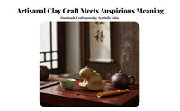 Clay Tea Auspicious Symbol Rocking Equine Tea Companion Pet Luck Symbolism Clay Horse Figurine for Collectors