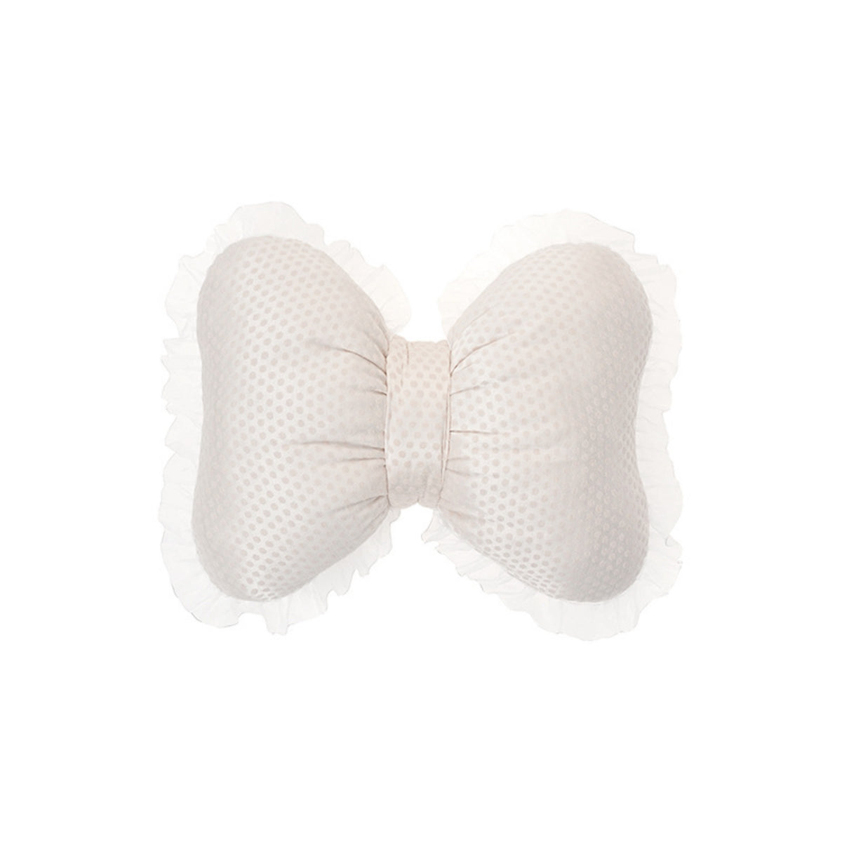 Car Cushion Beige Bow-Shaped Cushion Soft for Drivers, Commuters