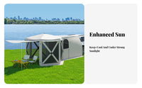 Ssunlight Tailgate Tent Quick Setup Vehicle Shelter Sun Protection Camping Gear for Outdoor Aficionados, Families, Highway Outings, Tailgating