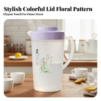 5 Pieces Large Capacity Cold Water Kettle Heat Resistant Pitcher with Lid Shatterproof Transparent Drink Jug with Lid for Parties, Picnics