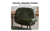 360-Degree rotating Upholstered Wood-Frame Task Chair Padded Seat and rear office Furniture Ergonomic Design With Armrests for Students, Home Workers, Professionals, Study Room, Bedroom