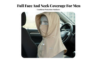 Full Face Sun Cover UPF 50+ Full Face Sun Hood Cooling Balaclava Hood Breathable Protection Neck Gaiter Wind & Particles