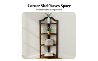 Space-Saving Triangular Corner Cabinet Small Footprint Multi-Tier Corner Shelf Large Capacity Storage Rack Stable Structure for Apartment Dwellers, Office Workers, Living Room, Bedroom, Hallway, Entryway