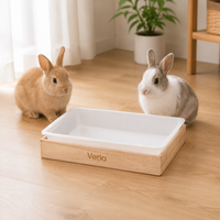 Wooden Timothy Hay Feeder, Grass Feeder, For Small Animals, Rectangular, For Rabbits, Chew Toy, Stress Relief