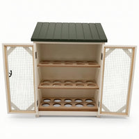 Egg Cabinet with Mesh Doors 3-Tier Egg Holder with Wire Mesh Window for Bakers