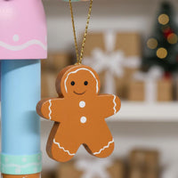 Gingerbread Nutcracker Hand-Painted Pastel Nutcracker Lightweight Festive Decor