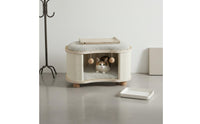 Cat House Stool Four-Season Enclosed Pet Hideaway Multifunctional Stackable Pet Condo for Entryway