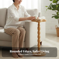 Wing-ShapedShaped Side Table Rustic Simplicity Vintage Aesthetic Wing-ShapedShaped Pedestal Stand Space-Saving Nightstand for Homeowners, Renters