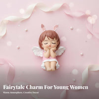Graceful Poses Cartoon Ballerina Doll Elegant Form Ballerina Figurine Detailed Sculpture Angel Girl Figurine Crack Resistant for Girls, Women, Desk, Bedroom