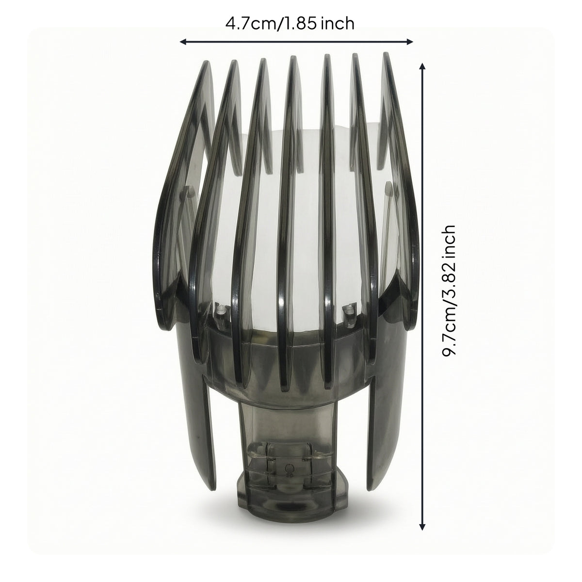 Transparent Clipper Comb with Length Markings Snap-on Guide Comb Attachment Compatible Replacement Clipper Guard Adjustable for Men, Barbers, Home, Barbershop