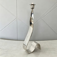 Modern Stainless Steel Single or Double Head Candle Holder Silver Decorative