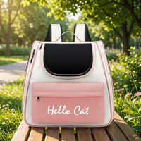 Space Capsule Backpack for Cat and Dog, Polyester Pet Backpack with 12-Hole Bubble Window, Portable Breathable Outdoor Pet Travel Carrier Case