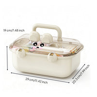 Cute Hair Accessories Organizer Compact Hair Accessory Organizer Large Capacity Storage Box with Transparent Lid Lightweight for Bedroom