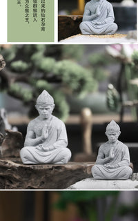 仿真斗战圣佛摆件园艺假山花卉盆景微景观鱼缸造景大圣孙悟空佛像 斗战圣佛（禅心 小号）