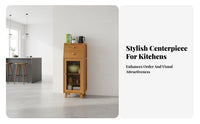 Kitchen Sideboard Modern Design Refreshment Center Cabinet Large Capacity Dining Room Storage Cabinet for Homeowners, Apartment Dwellers, Entryway