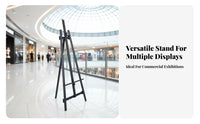 Metal Tripod Poster Stand Sturdy Floor Standing Sign Holder Versatile Adjustable Display Easel for Artists, Presentations, Art Galleries, Weddings