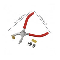 Silent Leather Punching Plier Red Handles Silent Leather Punch Pliers Diamond Hole Punch Plier for Crafters
