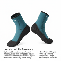 5mm Neoprene Diving Socks, Thermal Swim Socks, Anti-Slip Beach Boots, Wetsuit Socks for Water Sports, Flexible Neoprene Diving Booties