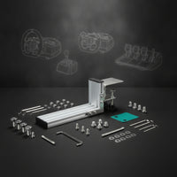 Adjustable L-Shaped Bracket with Mounting Plates Rigid Handbrake Mount Bracket Firm Handbrake Mount Easy to Install for Desk Setup