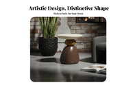 Curved C-Table Light Luxury Aesthetic Nightstand Creative Form for Small Spaces