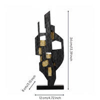 Black Gold Sculpture Decor Luxury Look Abstract Geometric Sculpture Minimalist Style Abstract Statue for Office