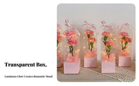 Easy Carry Handle Single Bloom Box Elegant Design Single Flower Gift Box Reusable for Florists, Mother's Day, Anniversary, Birthday