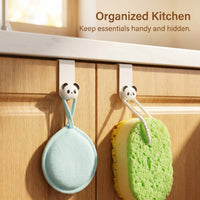Closet and Cabinet Door Hanger Hook for Efficient Storage, Lightweight for Dorm Room Students, Thickened No-Drill Rack