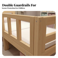 Solid Wood Bed Extension Installation Splicing Bed Frame Smooth Rounded Corners Bedside Er Frame for Children, Young Children, Home