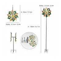 Windmills Stake Decor Throughout the Year Use Garden Stake Rotator Colorful Metal Wind Rotator for Outdoor