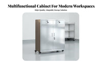 Stainless Steel Drawer Cabinet Rustproof Mobile File Cabinet with Lock Mobile Office Drawer Unit for Lab Technicians, Research Facility