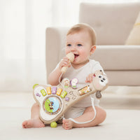 Dog Guitar with Mike Sensory Guitar and Mike Set Interactive Music Station Adjustable Instrument Safe for Toddlers