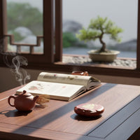 Auspicious Pig Tea Table Ornament Handmade Gold Painted Teacup Mat for Teaware Collectors, Office Desk