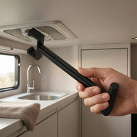 T-Grip RV Fan Knob Extension Black Knob Extension Rod Comfortable Operation Vehicle Accessory Simple to Install