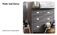 Matte Finish Puff Shaped Dresser Pull Cute Design Children's Room Cabinet Handle Easy to Install for Toddlers, Nursery, Playroom