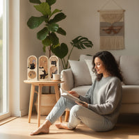 Cat-Themed Three-Panel Screen Compact Foldable Screen with Hinges Textured Ornament Short for Shelf
