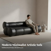 Segmented Cylinder Sofa Minimalist Aesthetic Living Room Furniture Elegant Appearance Lounge Seating for Young Adults, Homeowners, Reception Area