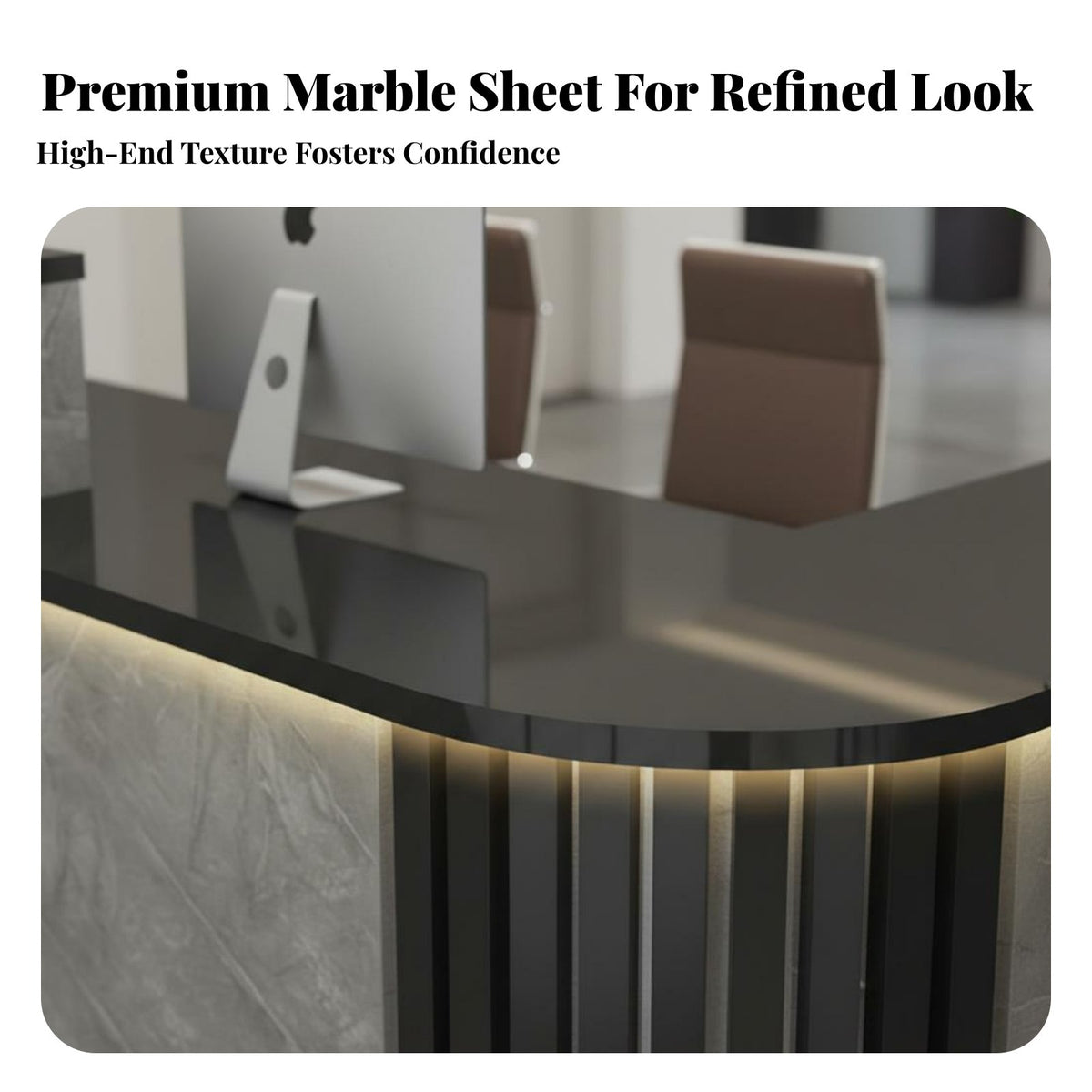 L-Shaped Reception Desk Spacious Countertop Company Checkout Counter Sturdy and Sturdy Corner Ier Stand for Receptionists, Salon Owners